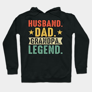 Husband Father Grandpa Legend Gift For Men Father's Day Hoodie